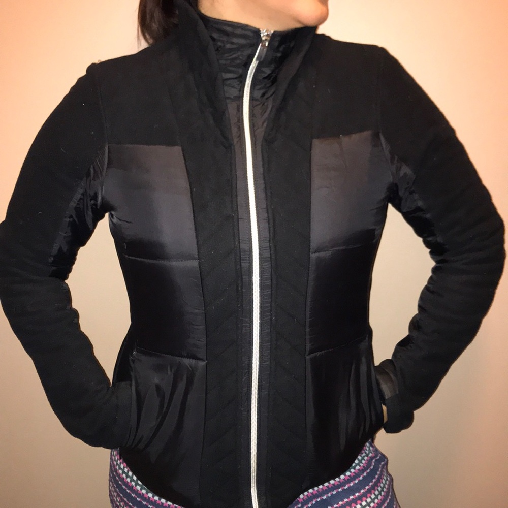 Lululemon double zipped jacket.